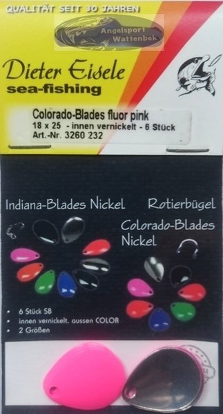 Eisele Colorado-Blades fluor pink 18x25 mm