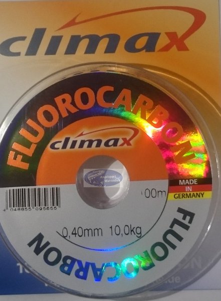 Climax 100% Fluorocarbon Schnur 100 Meter Rolle Stärke 0,40mm-10,0kg