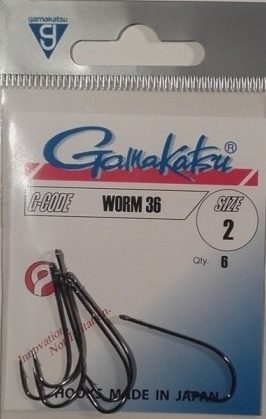 Gamakatsu Öhr Haken Worm 36 - Gr.2