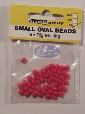 Breakaway Small Oval Beads dunkel rot 50 Stück