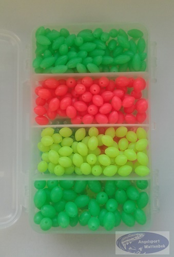 Fladen Leuchtperlen Sortiment mit Box ca.1000 Soft Perlen 5-12 mm